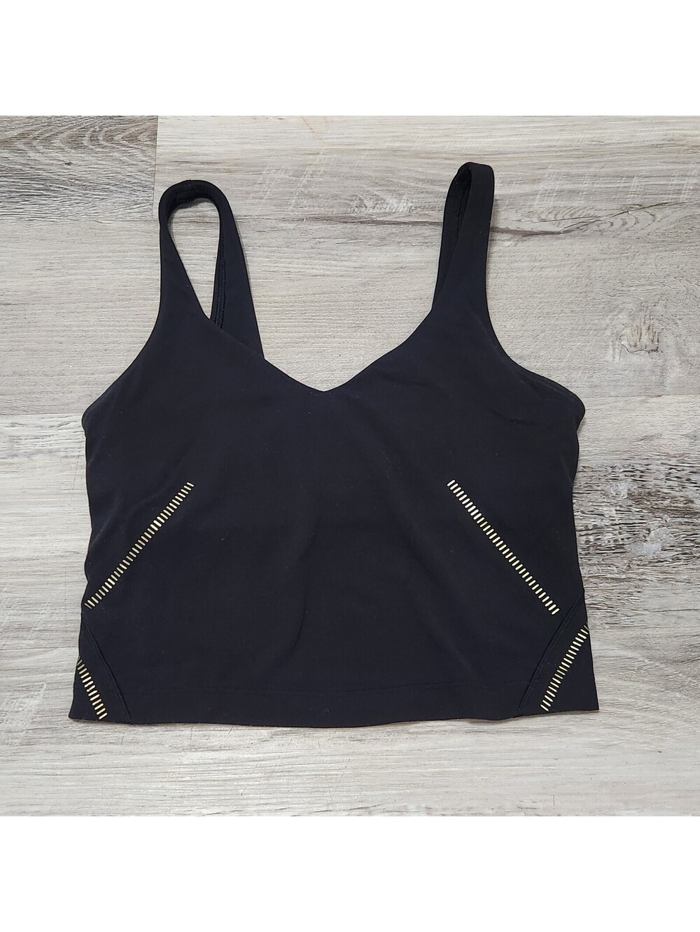 Lululemon Align Tank Black And Gold Special Edition Size 2 Cropped
